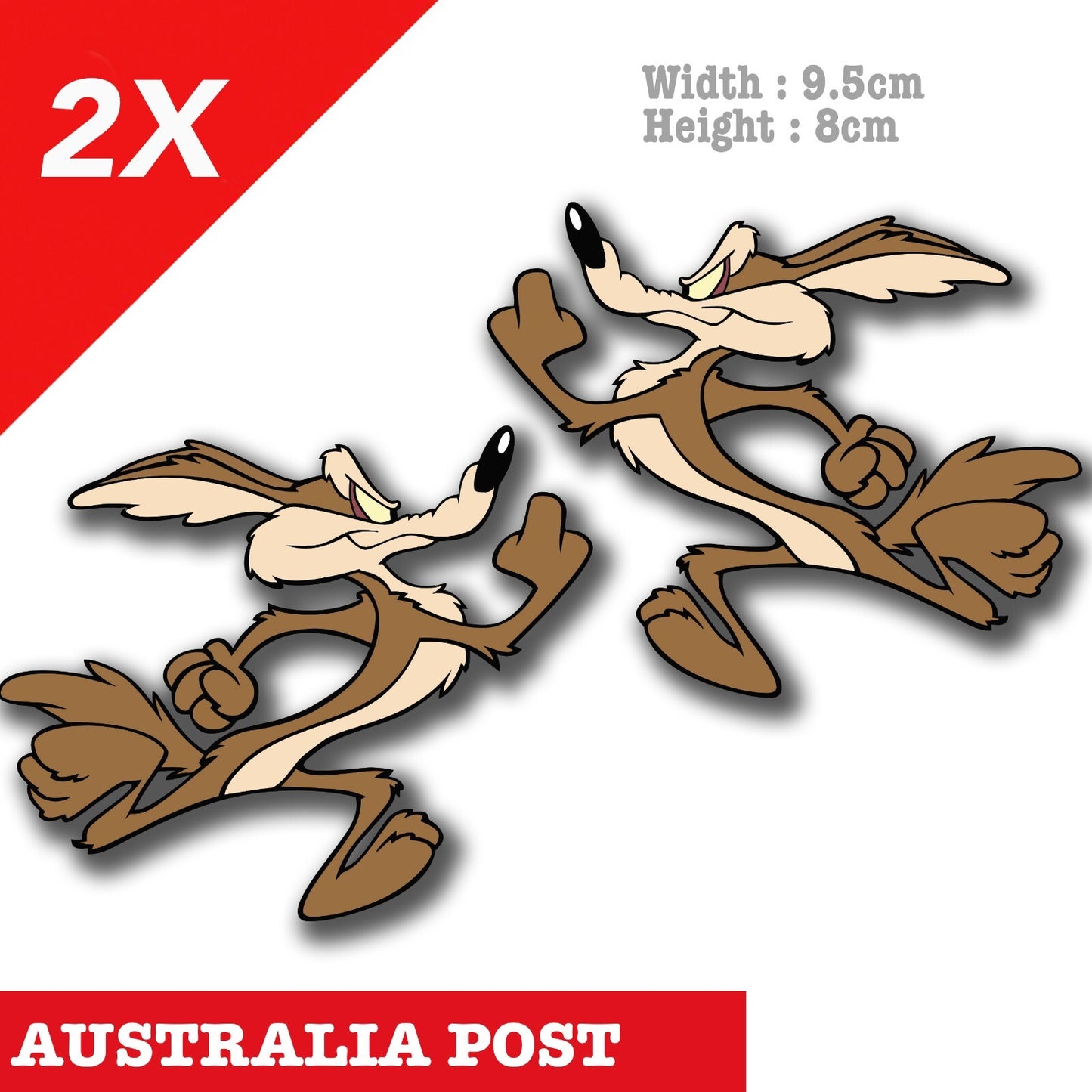 Road Runner and Wile E Coyote Cartoon Stickers