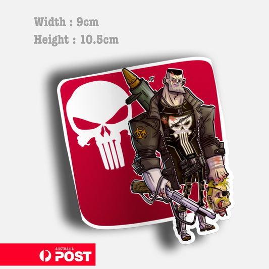 PUNISHER Killing Soldier - Death Punisher Skull  Decal Sticker