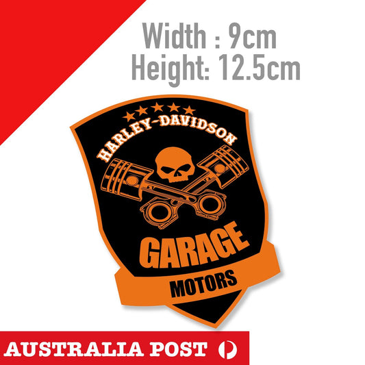 Harley Davidson Motorcycle Bike Stickers Decal Garage Skull badge Sticker