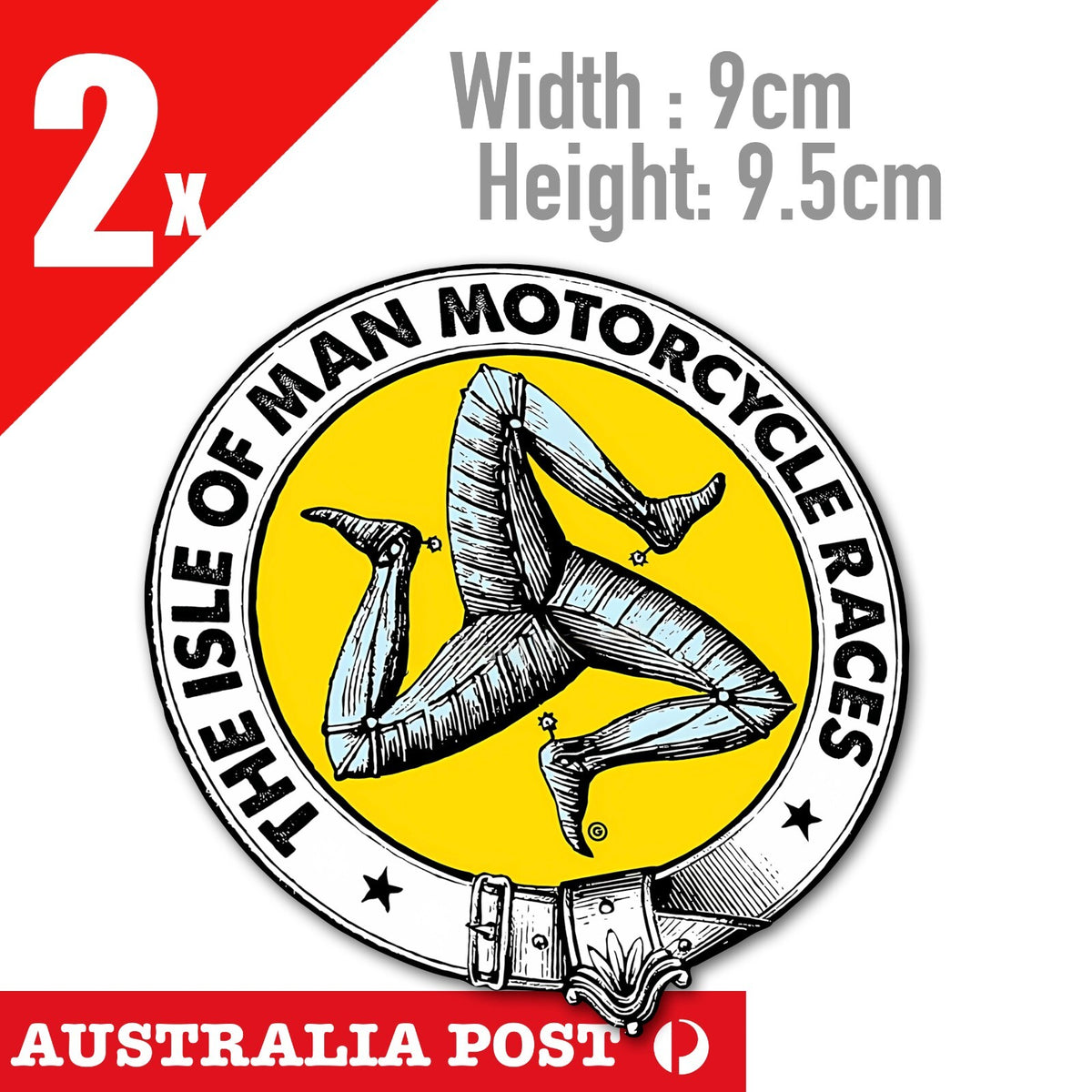 Isle of Man Motorcycle Race Logo ,Motorcycle Helmet Stickers
