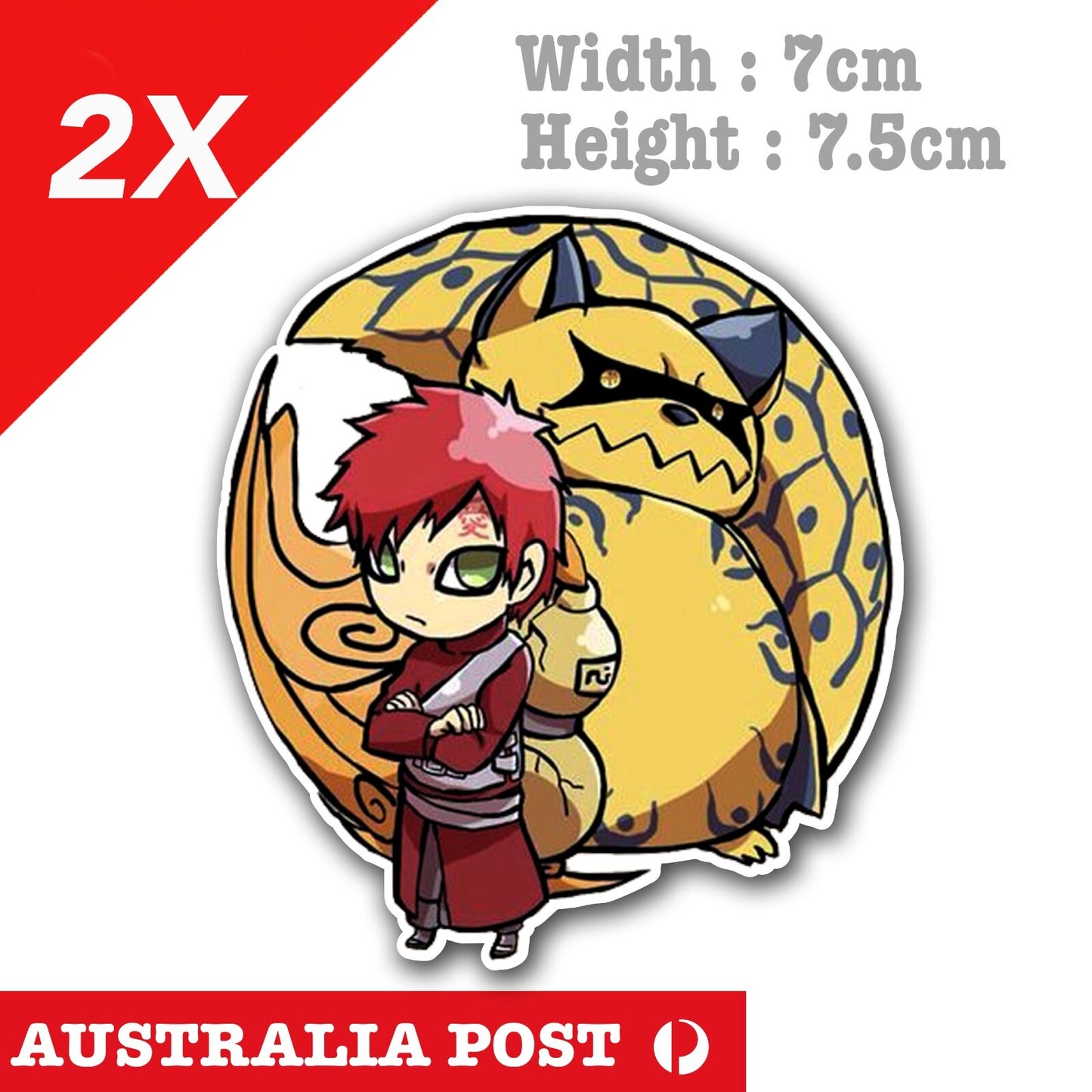 Gaara & Shukaku NARUTO Anime Decal  Sticker 