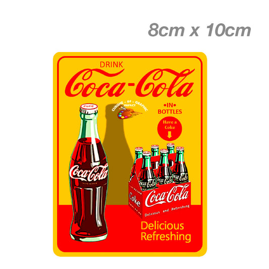 Vintage Coca Cola Drink Poster  Laptop , Car  Vinyl  Sticker 