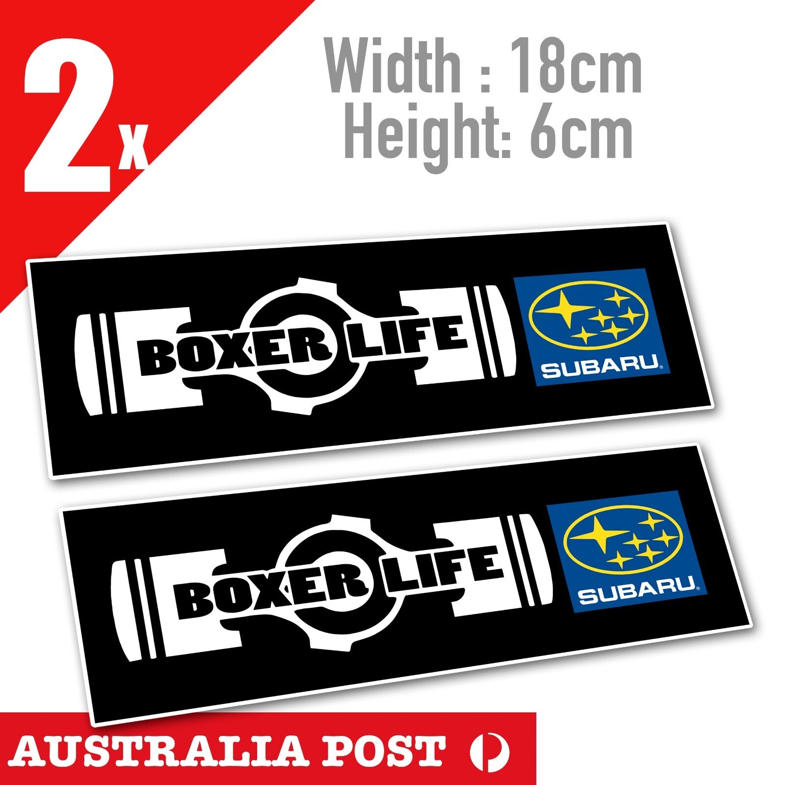 Boxerlife Engine Sticker Decal fits Subaru WRX STi JDM BRZ Scion Impreza