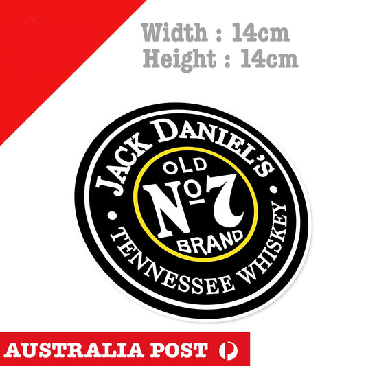 Jack Daniel's Tennessee Whiskey Label Round Large , Car  Vinyl  Sticker 