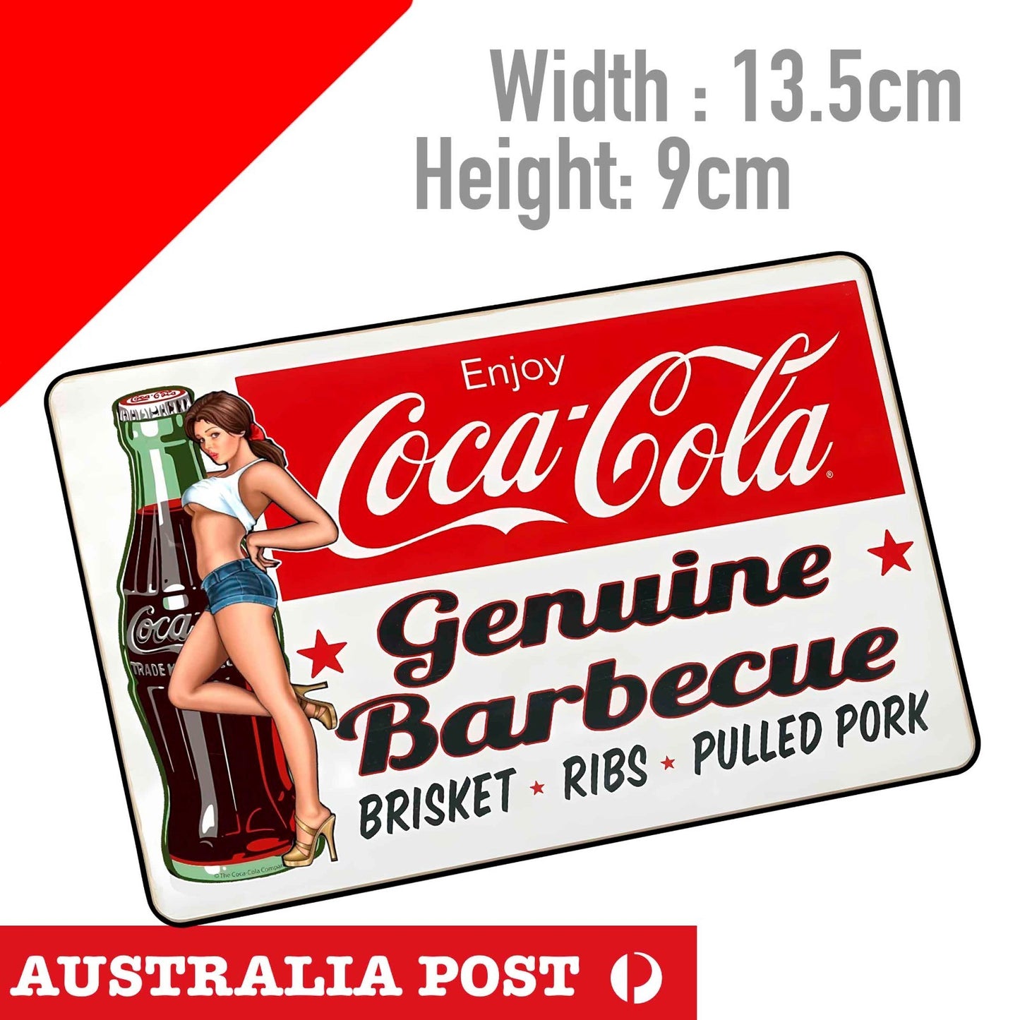 COCA COLA Drink Ice Cold Sign Vintage Old Retro Sexy Pin Up Girl  Sticker
