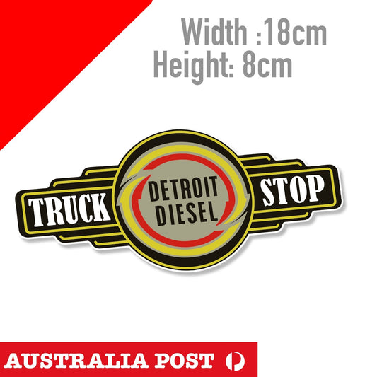 Detroit Diesel Power , Engine Automotive Gas Oil Service , Truck Stop Sticker