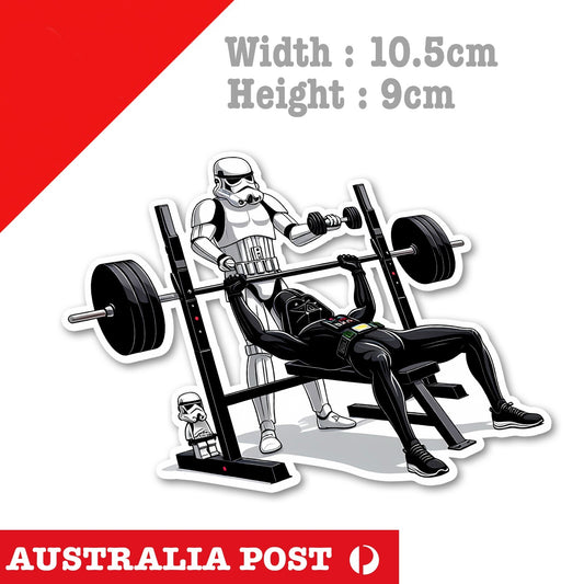 Darth Vader GYM - Storm Trooper Star Wars Funny GYM Sticker