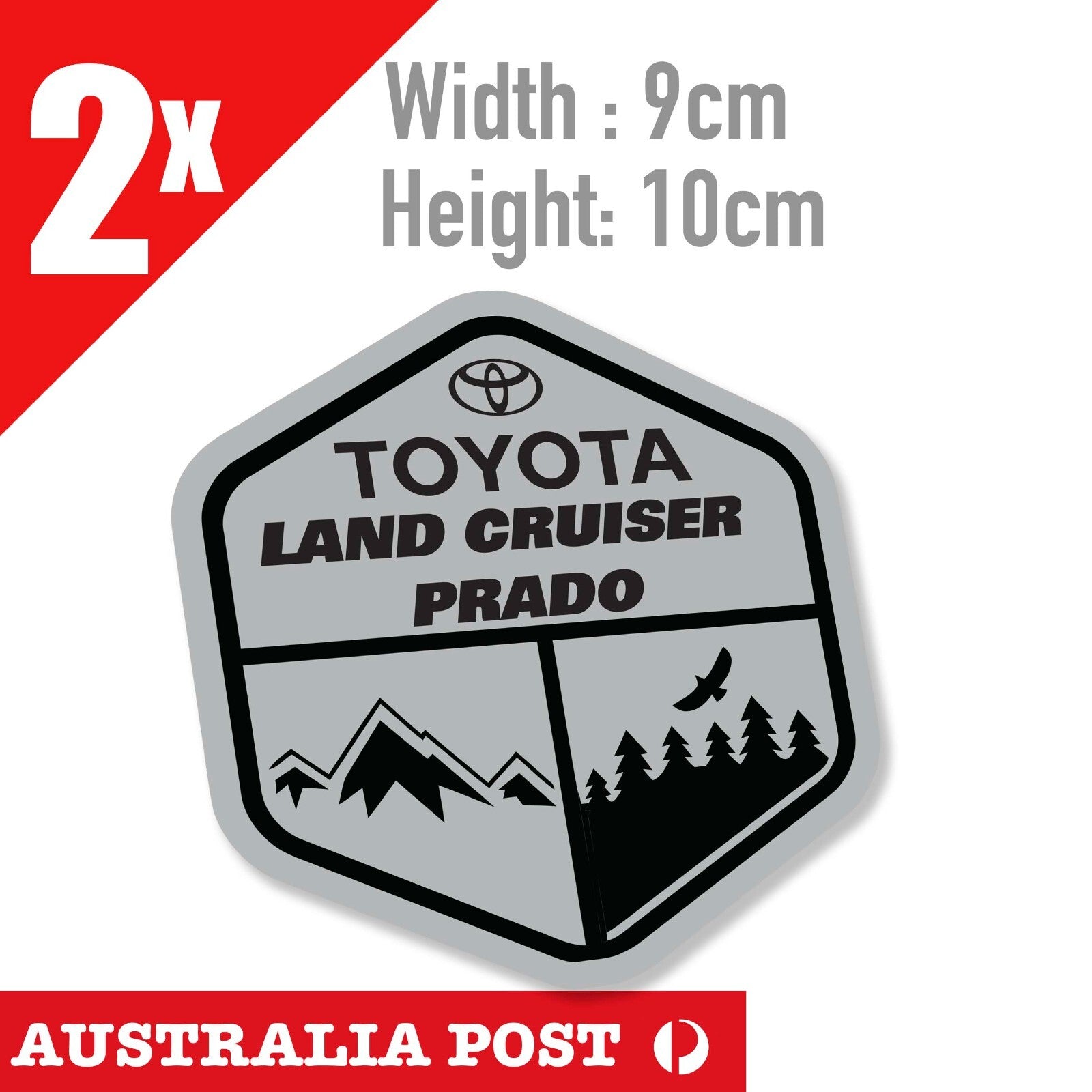 TOYOTA PRADO Adventure Car Mountain Forest Sea 4WD, 4X4,Off Road Sticker