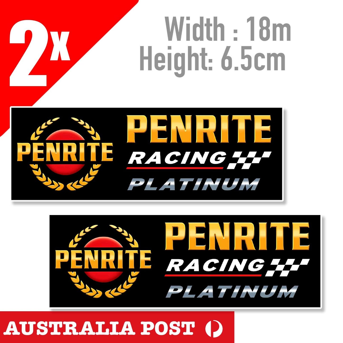 PENRITE OIL Lubricant Racing PLATINUM Logo Banner, Cars Vans Decal Sticker