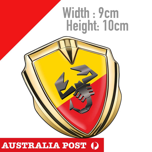 FIAT ABARTH  GOLD style Badge,  ABARTH PERFORMANCE LOGO  Sticker