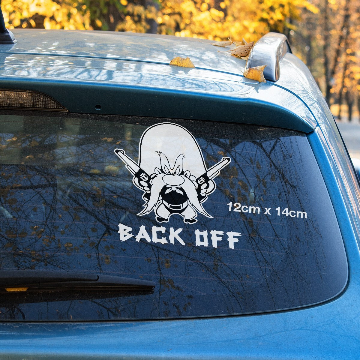 Yosemite Sam Back OFF  Funny Looney Tune cowboy Funny Sticker