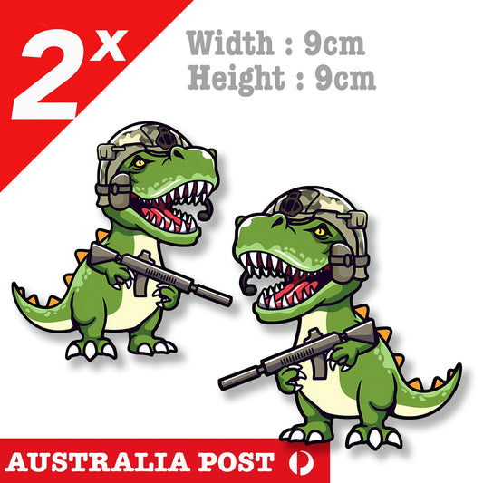 T-Rex Soldier - Funny Military Sticker