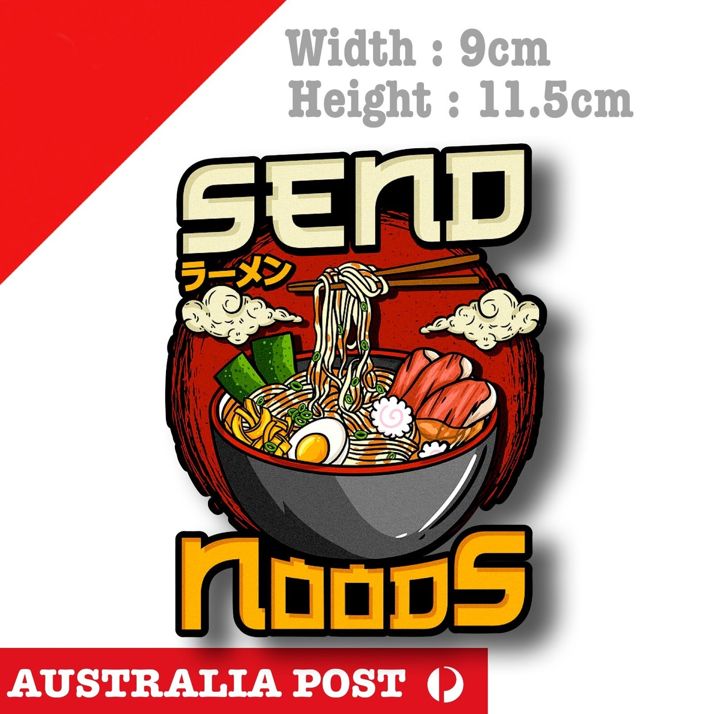 SEND NOODLE Funny RAMEN Sticker