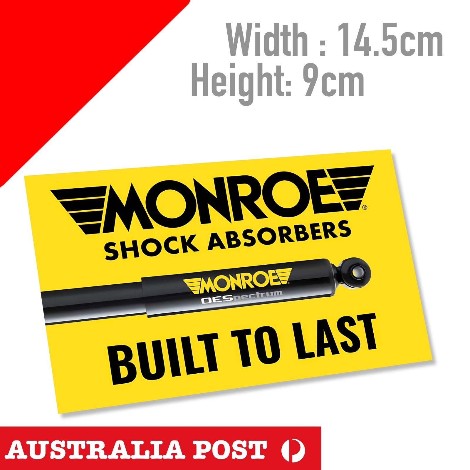 Monroe Ga Sticker MONROE SHOCK ABSORBERS Logo Built to Last Sticker – Astro Stickers