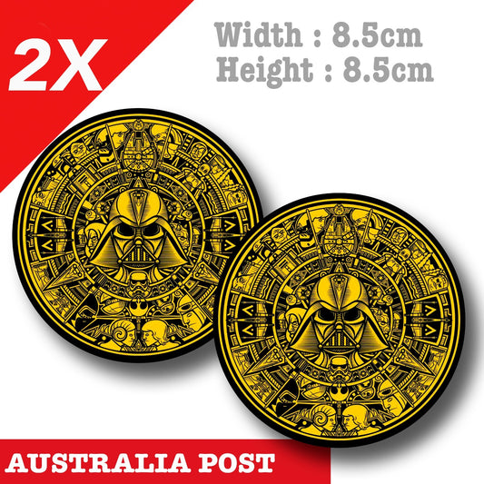 Star Wars Darth Vader Gold medallion Logo - Star Wars Logo Stickers