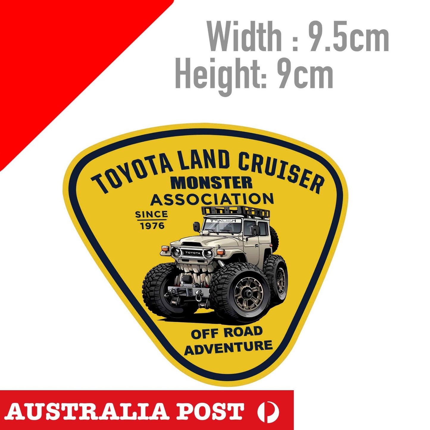 MONSTER Off Roader Badge 4x4 Truck Ute, 4Runner Sticker Vinyl