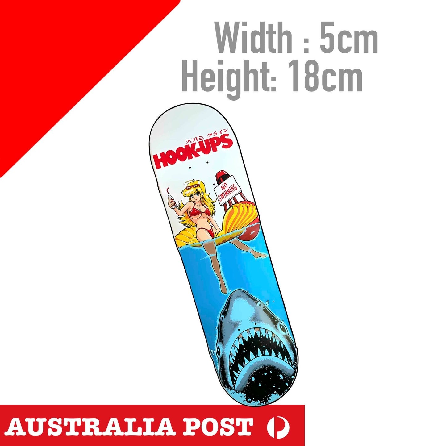 Hook Ups Naked Girl Surf/ Surfing Shark Sticker Vinyl Decal Y2K Vintage