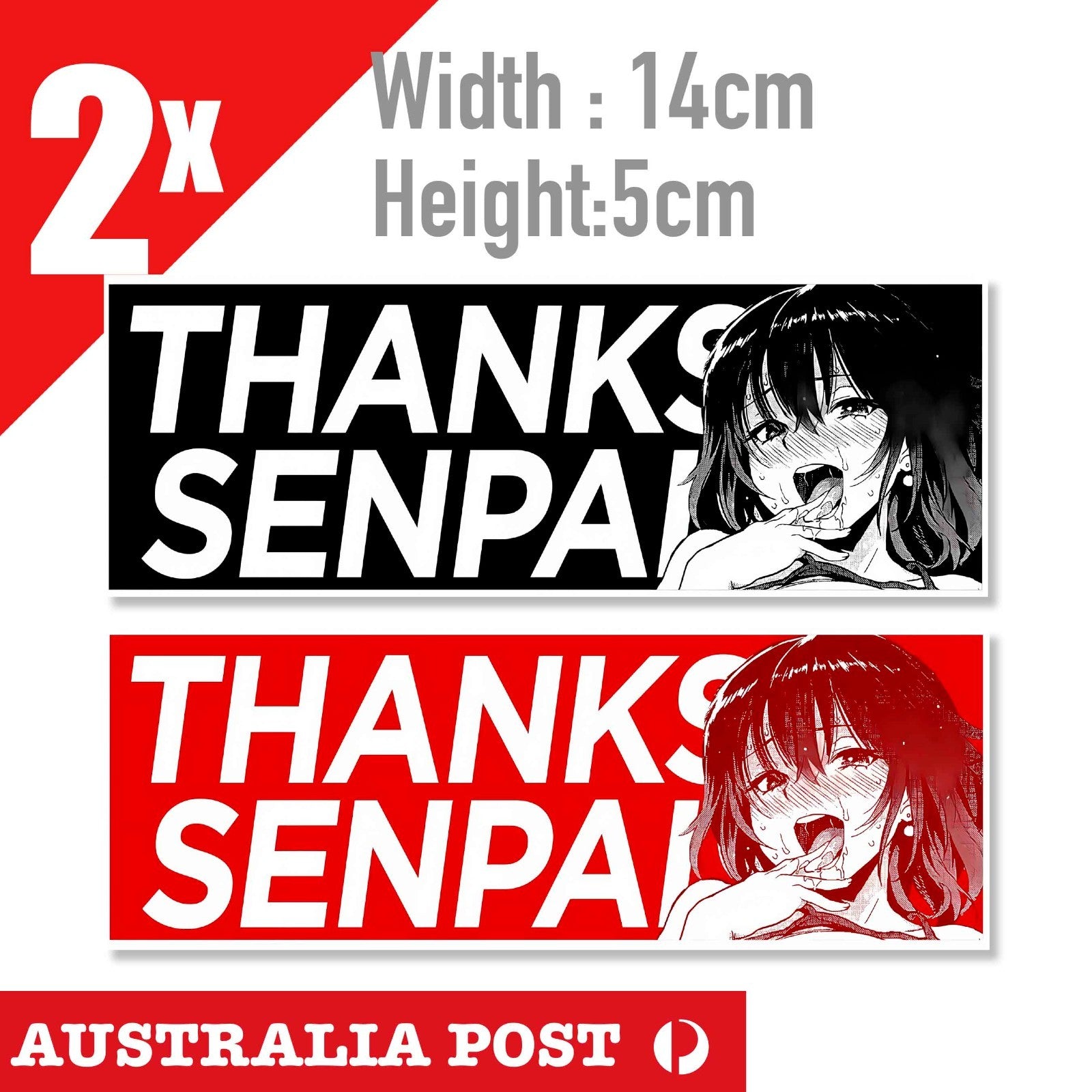 THANKS SENPAI Pls Anime Girl Waifu Slap  JDM SENPAI Sticker