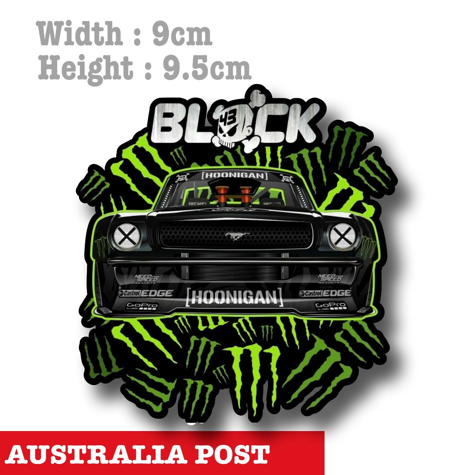 Ken Block 43 Skull Hoonigan Mustang Sticker