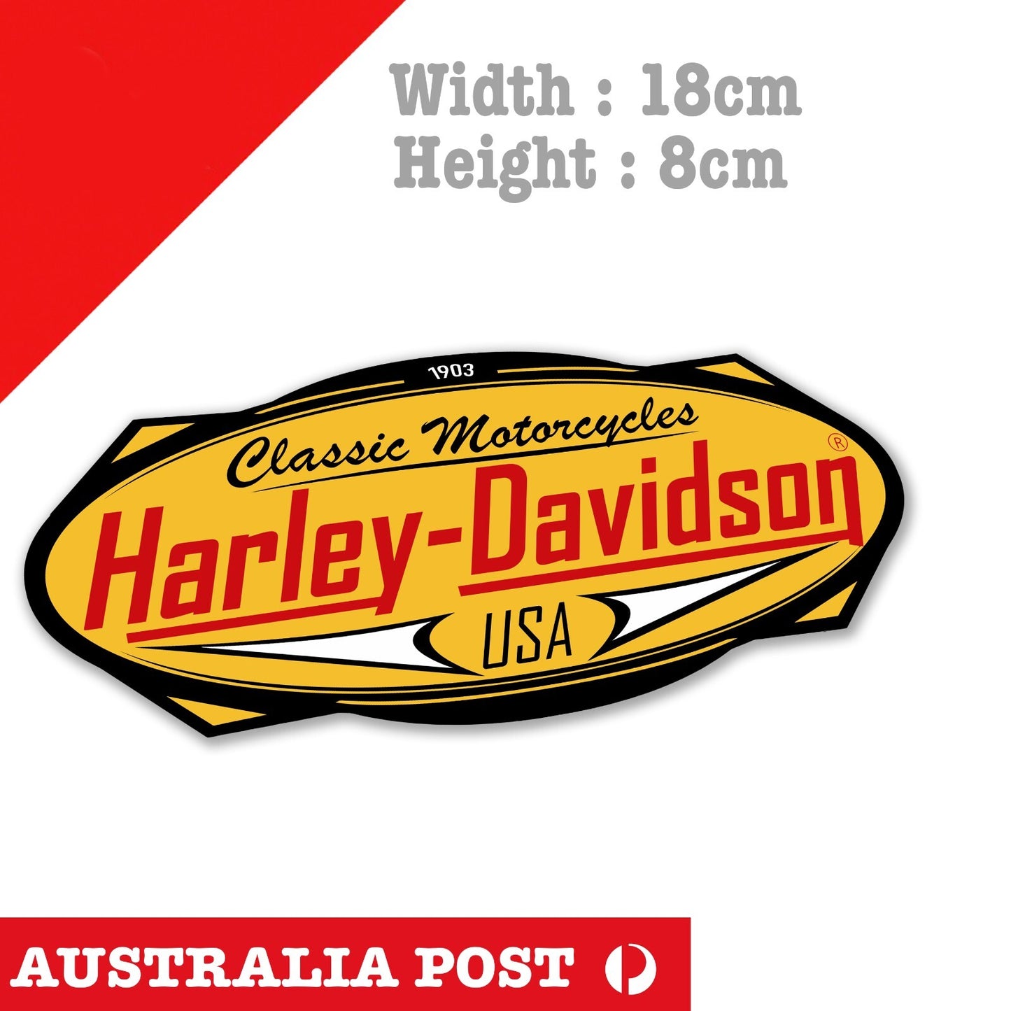 Harley Davidson Vintage Logo 1903, Laptop , Car , Motorcycle  Sticker