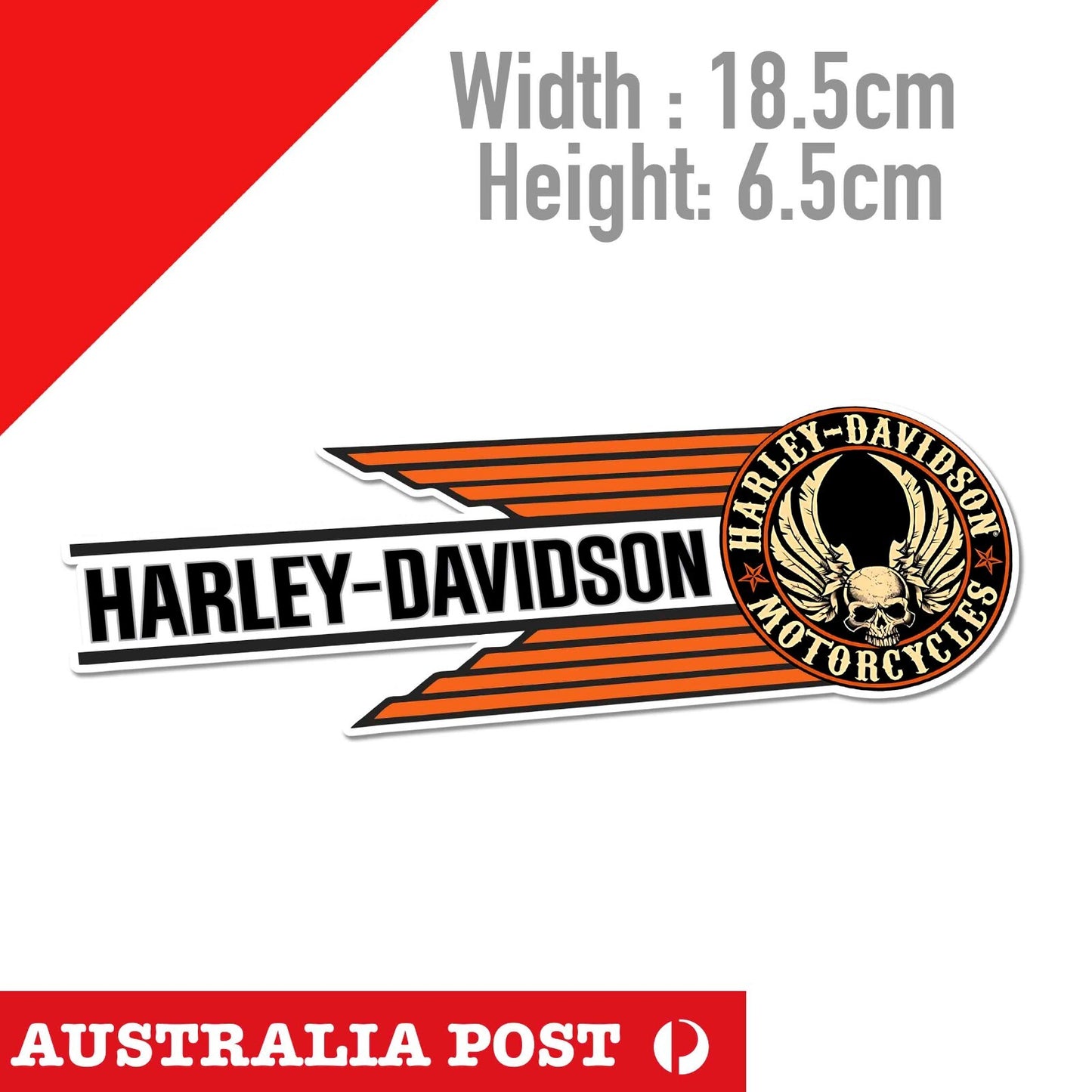 Harley Davidson Skull Head, Road King Life, Fuel Tank Logo,Helmet,  Bike Sticker