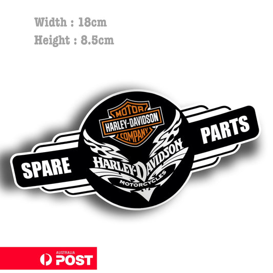 Harley Davidson Motorcycle Spare Parts Sign, Vintage Harley Motorcycle Sticker