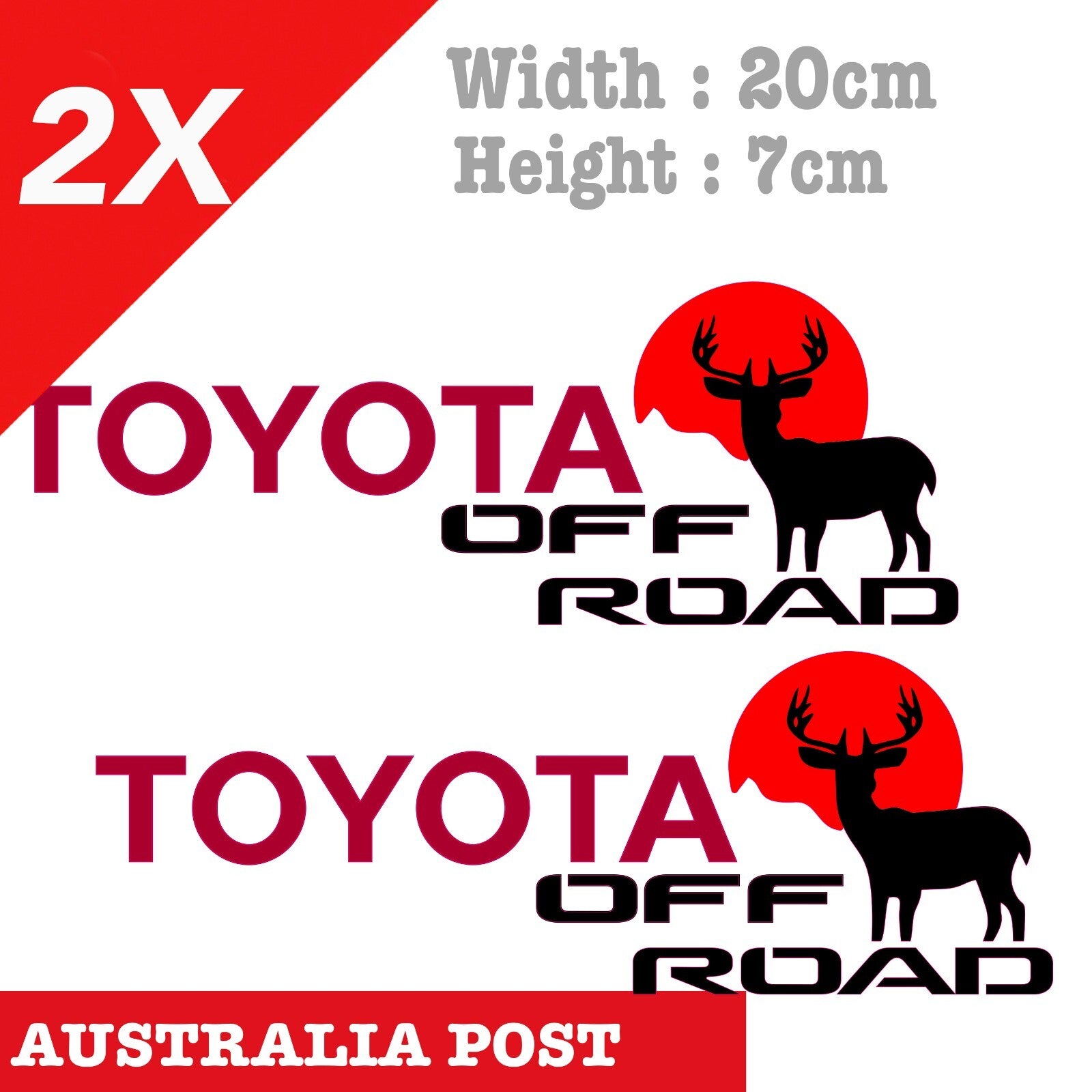 TOYOTA Hilux Off Road 4x4, 4WD Off Road Diesel Decal Sticker