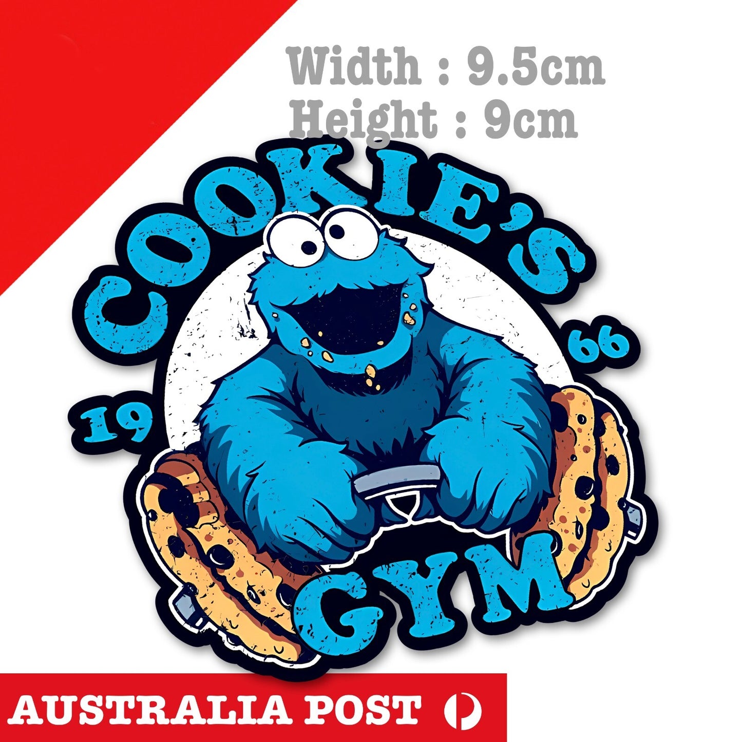 Cookie Monster Sesame Street GYM Funny Decal Sticker