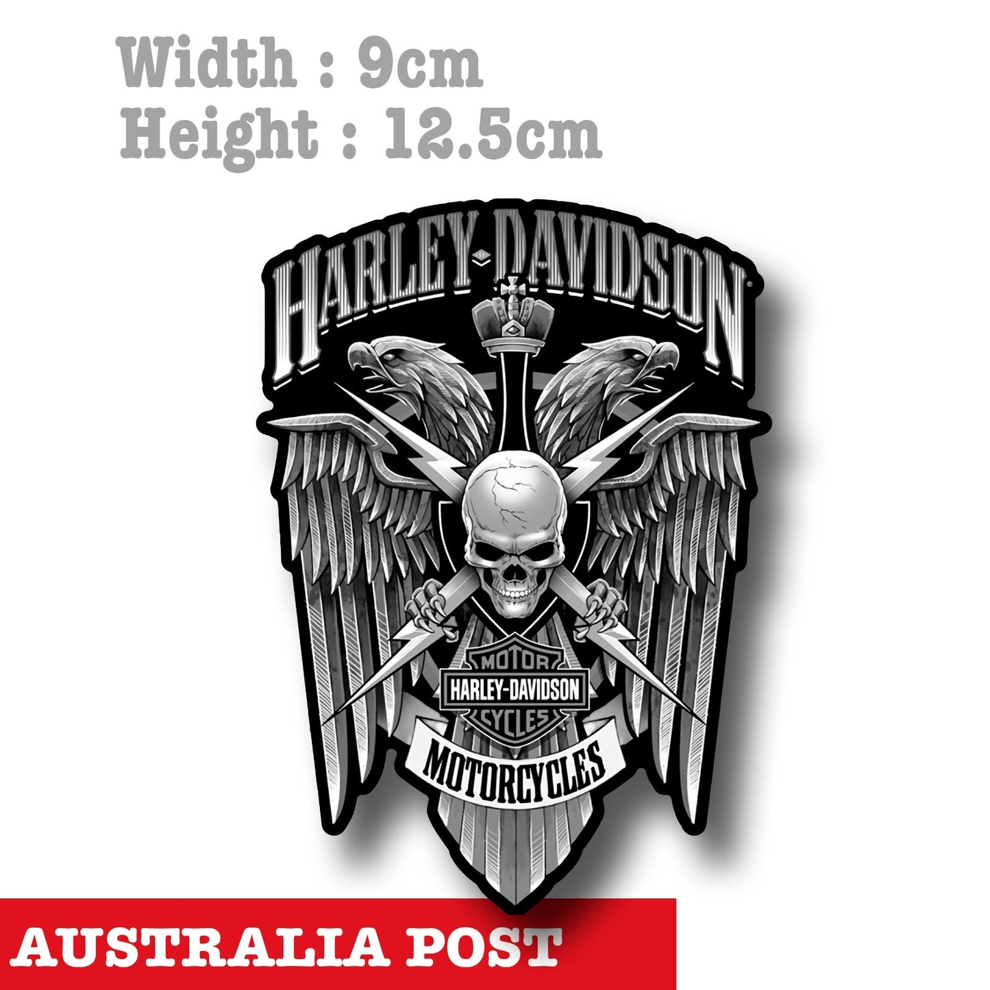Harley Davidson Motorcycle Skull Logo , Helmet , Fuel Tank Sticker