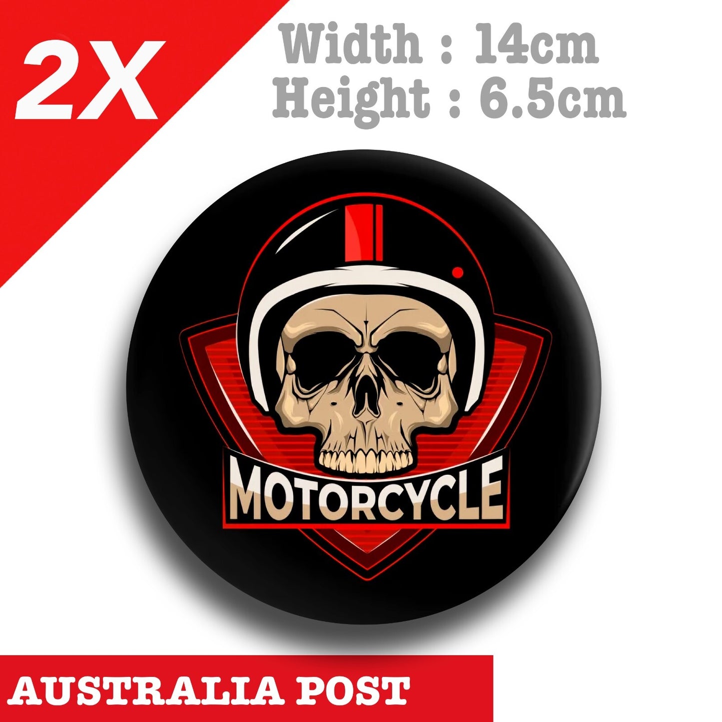 Skull Motorcycle Logo, Fuel tank, Helmet, Motorcycle, Cars,Vans Stickers