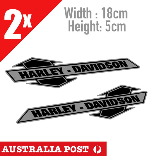 Harley Davidson Classic Motorcycle , Black  Fuel Tank, Motorcycle Banner Sticker