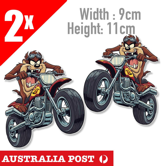 Tasmanian Devil  HOTWHEELS motorcycle  Decal Sticker