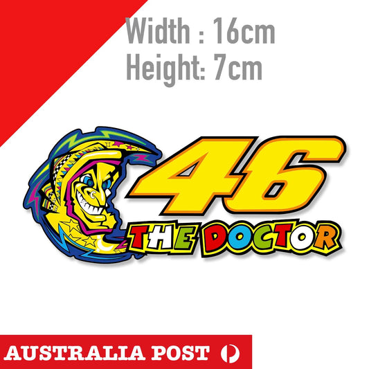 The Doctor 46 - Valentino Rossi's VR46  Laptop , Car  Moon Logo  Sticker