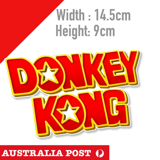 Donkey Kong Logo TEXT Nintendo Game Logo  Sticker