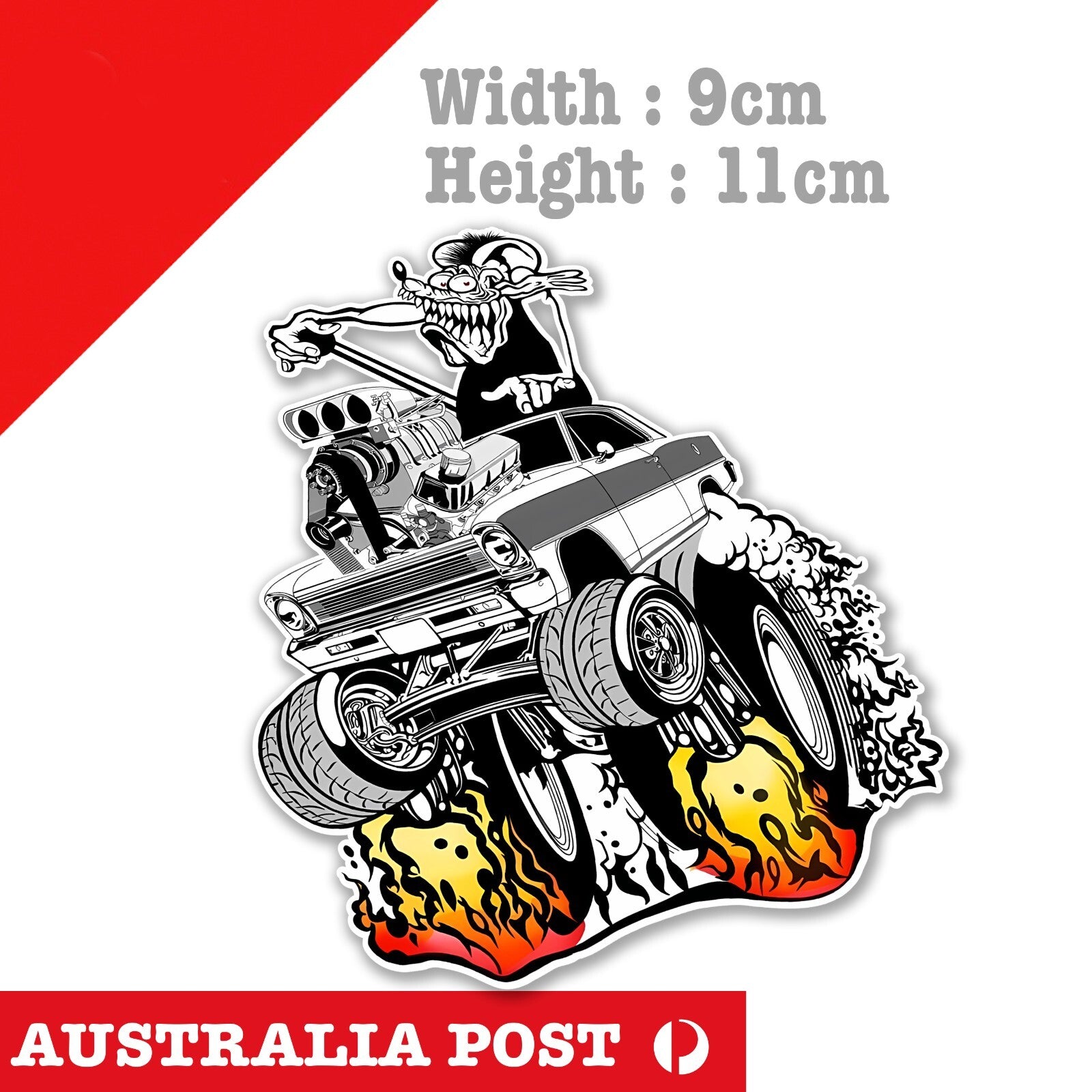 Batfink Hot Rod - Mancave Rat Hot Rod Americana Muscle Car Flame Vinyl  Sticker