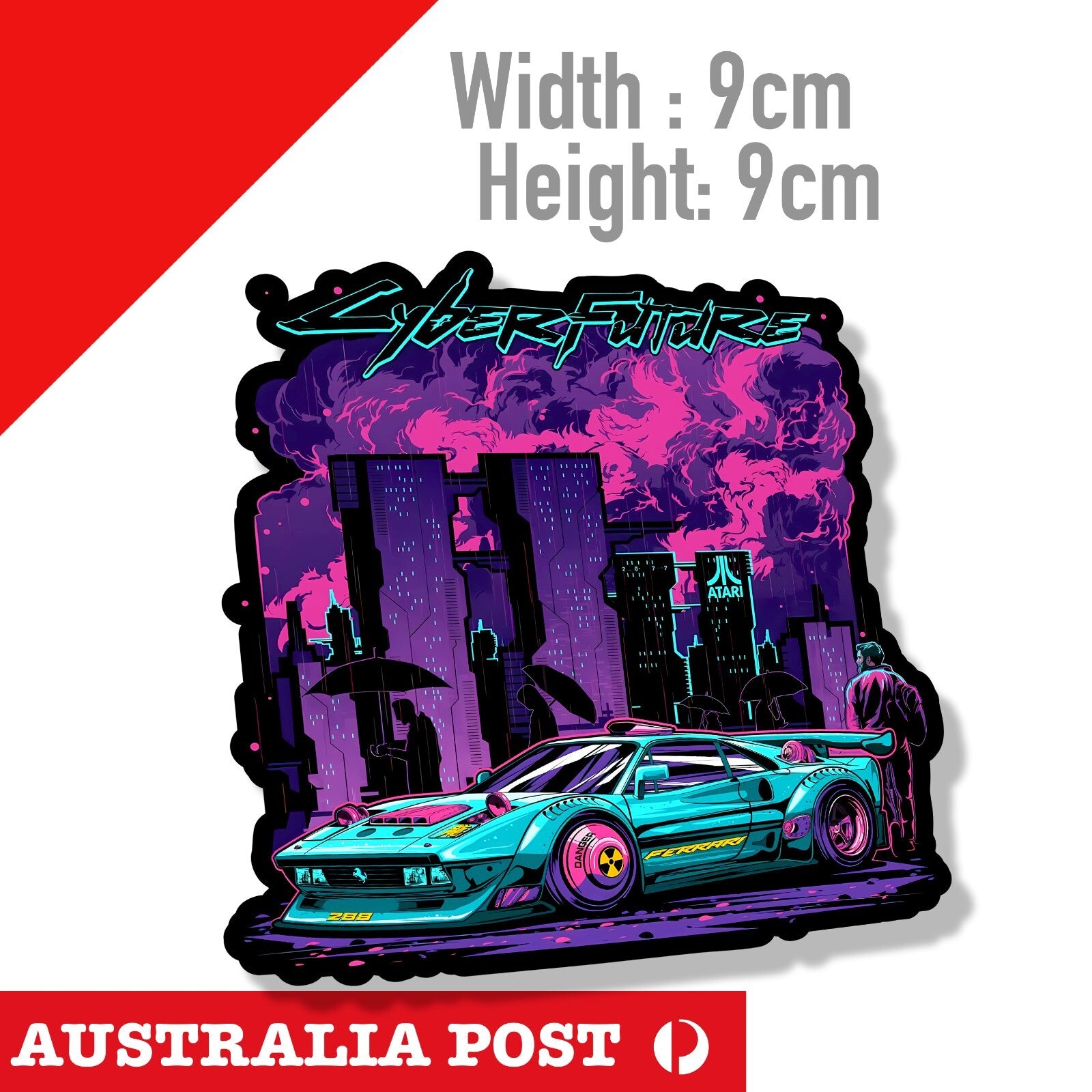 Ferrari 288 GTO Cyber PUNK  Sticker