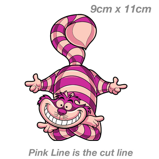 Cheshire Cat Hanging  - Alice in Wonderland Vinyl Decal  Sticker 
