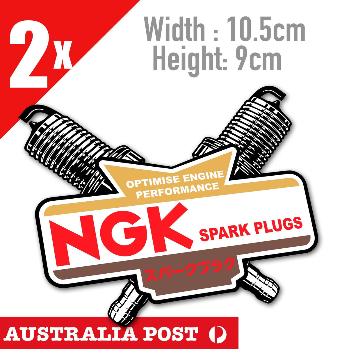 NGK Japan Performance Spark Plugs Logo  Stickers