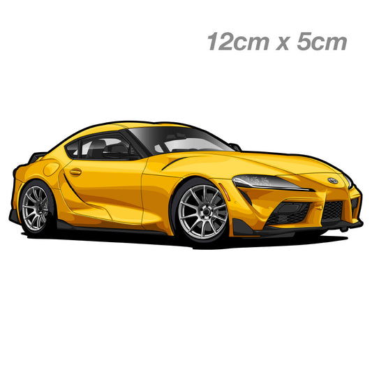 Yellow Toyota Supra A90 JDM Laptop , Car  Vinyl  Sticker 