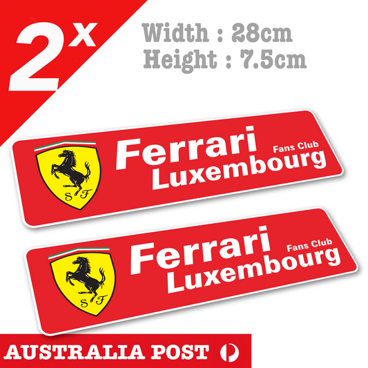 Ferrari Fans Club Luxembourg Ferari Logo Slap Stickers