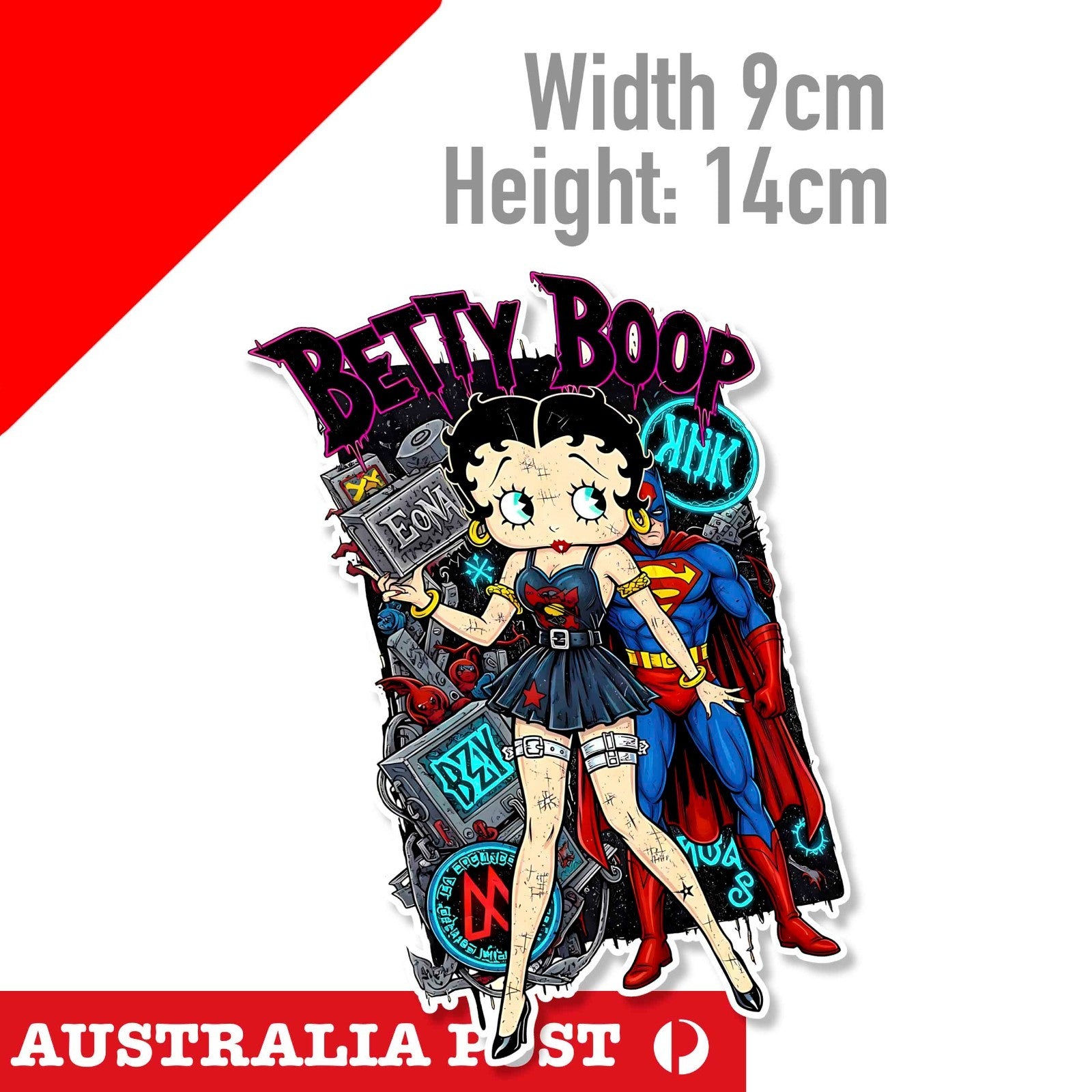 Betty Boop Superman  Sticker