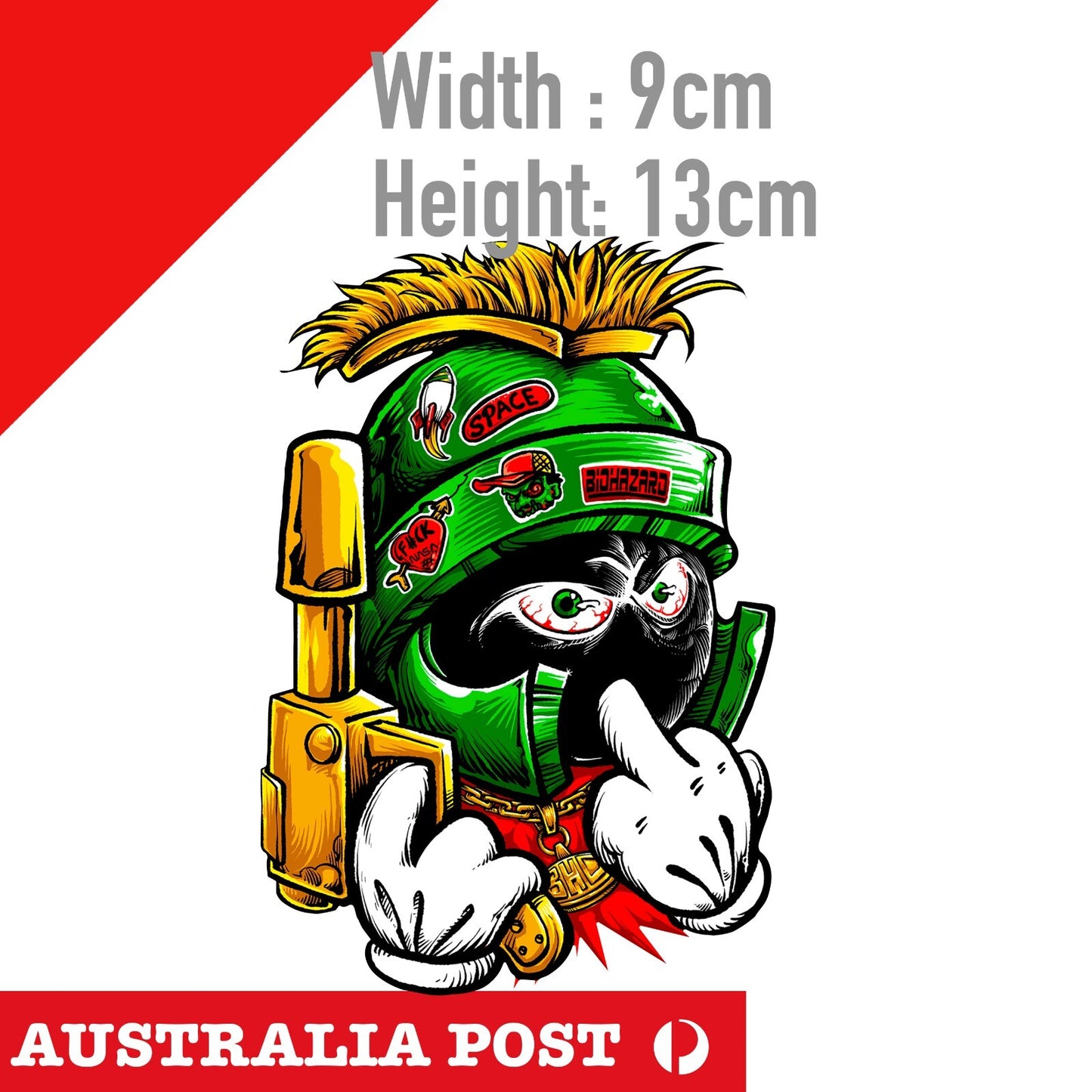 Marvin the Martian Middle Finger Rude Funny Looney Tune  Sticker