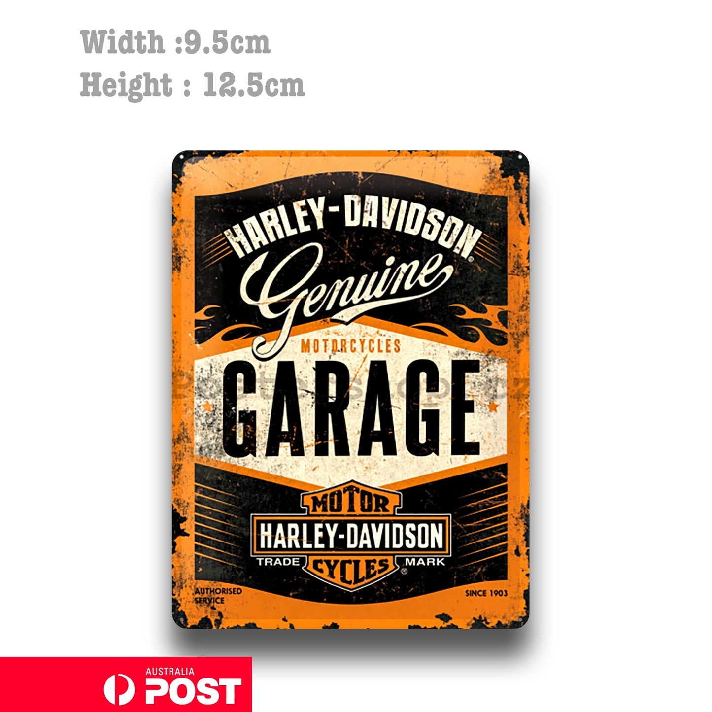 Harley Davidson Motorcycle Garage Vintage Rusted Dirty Sign  Sticker