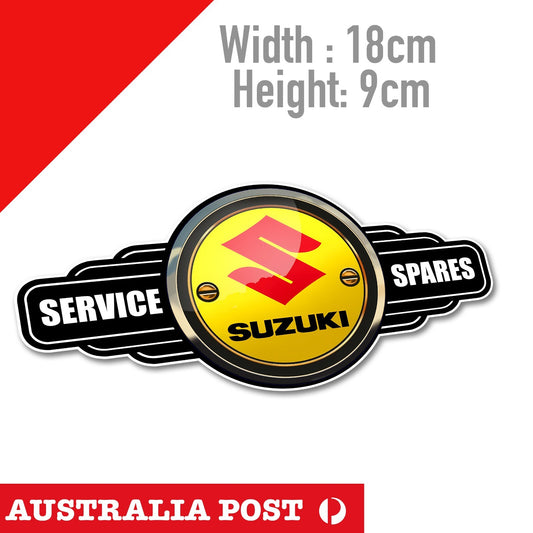 SUZUKI SERVICE AND SPARES Car Garage Sign Logo Decal Sticker