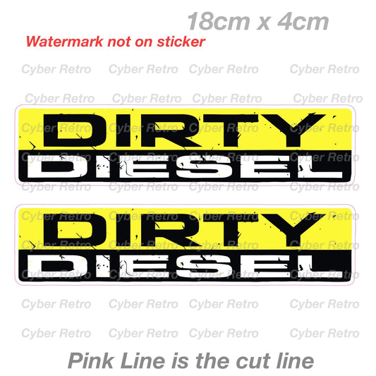 Dirty DIESEL Warning Sign  Car  Vinyl  Sticker 
