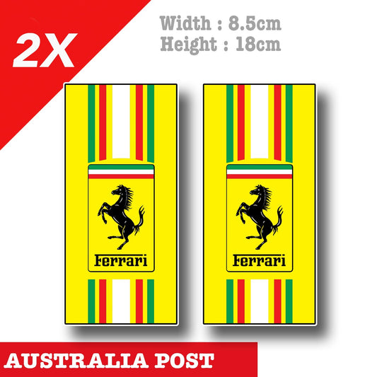 Ferrari Logo Racing Stripes Stickers