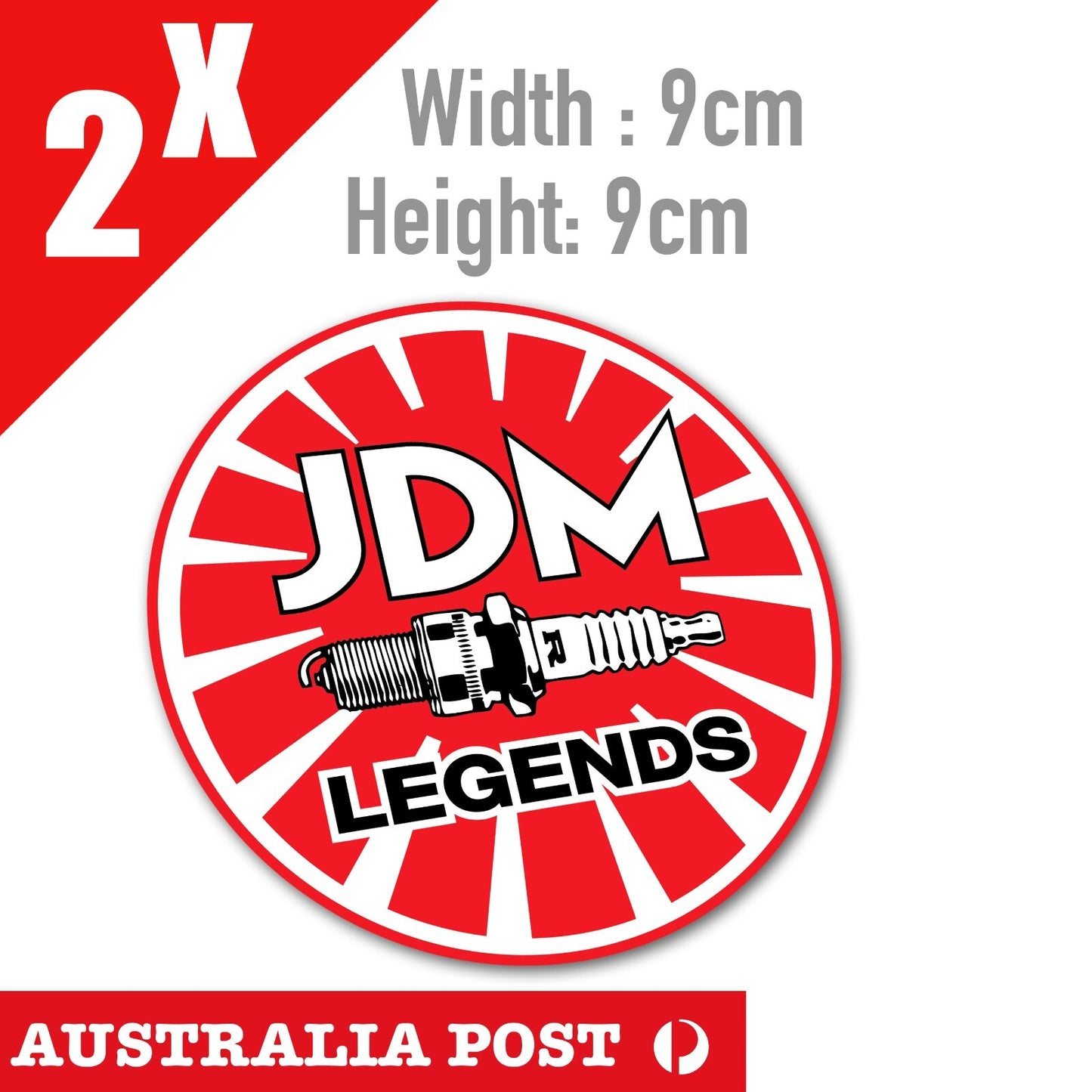 Japan Raising Sun Flag JDM Legend Spark Plug Stickers