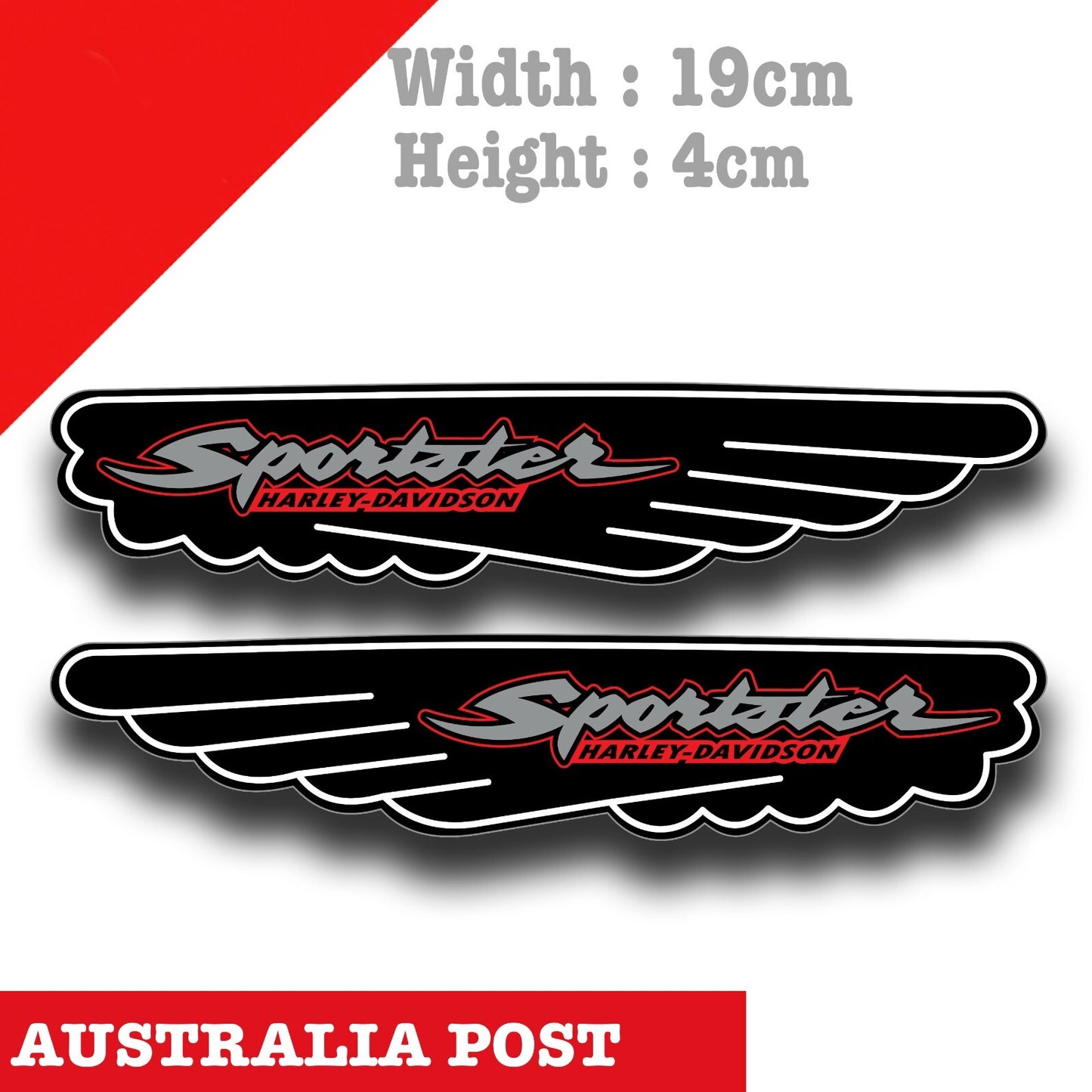 Harley Davidson Sport Motorcycle Eagle Wings Logo  ,Fuel Tank, Helmet Stickers