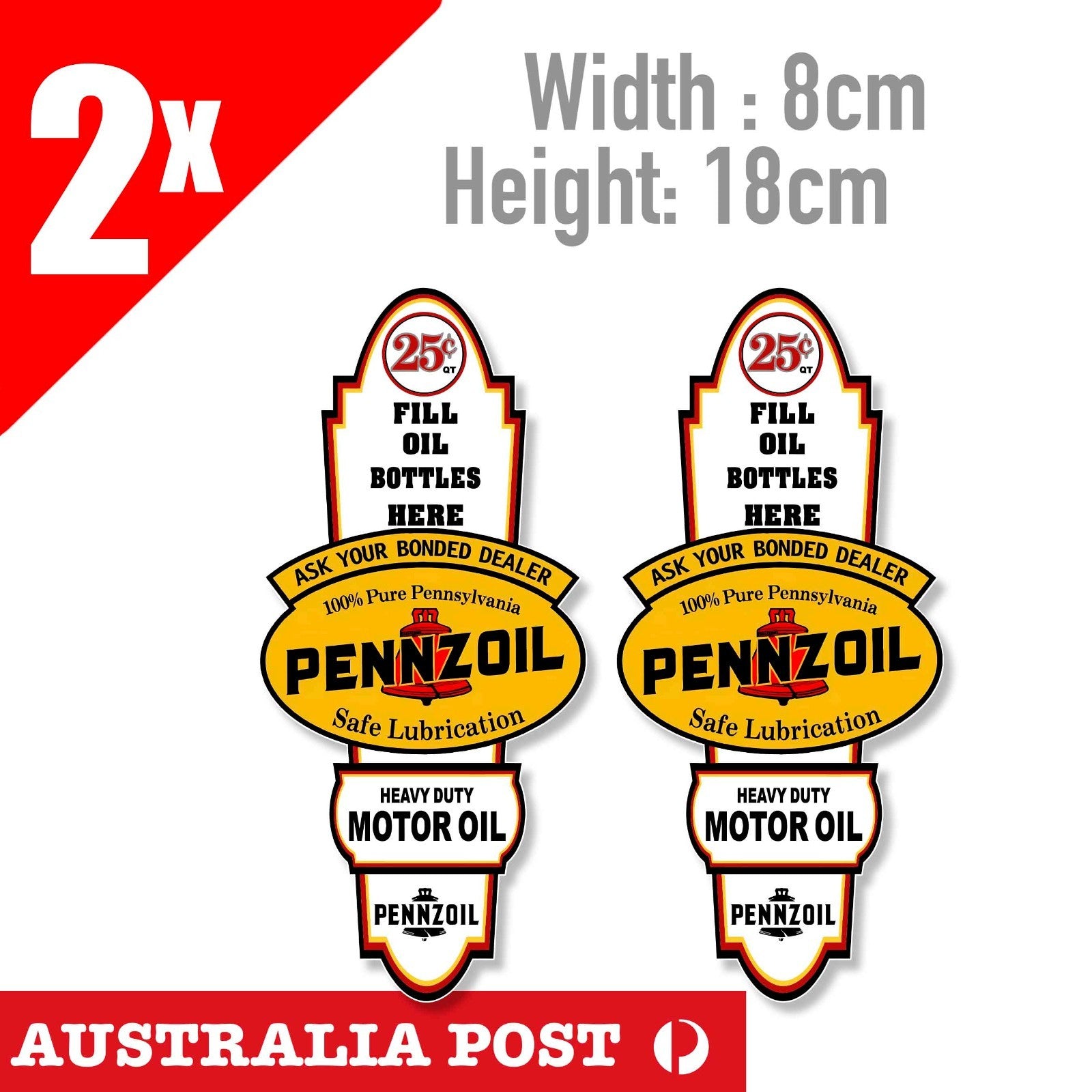PENNZOIL Vintage OIL Lubricant  Logo  , Cars Vans Decal Sticker