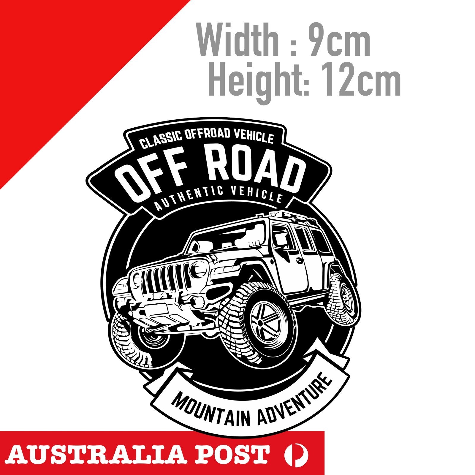 Jeep OFF ROAD Classic Adventure, Mountain Adventure Sticker